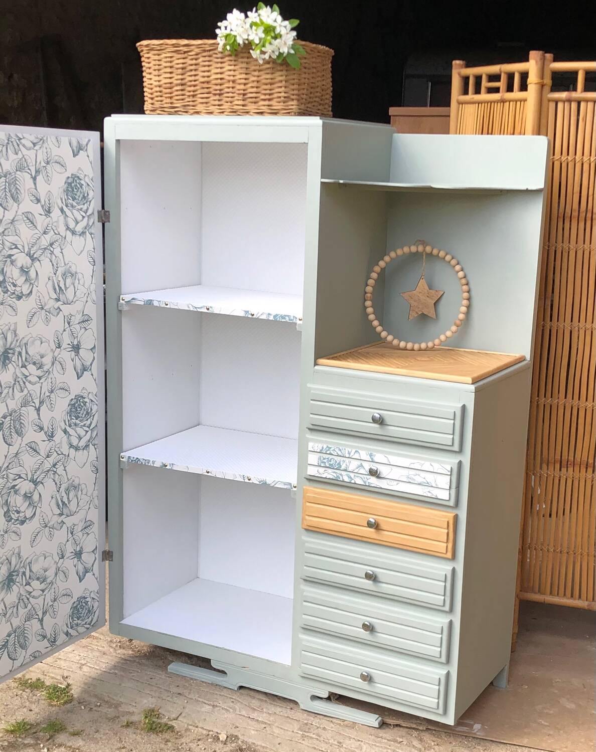 Vintage asymmetrical wardrobe