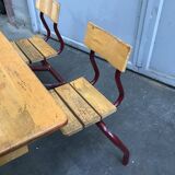 School desk school desk vintage bench