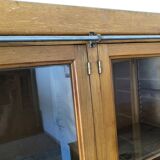 Large corner bookcase or pair of oak bookcases