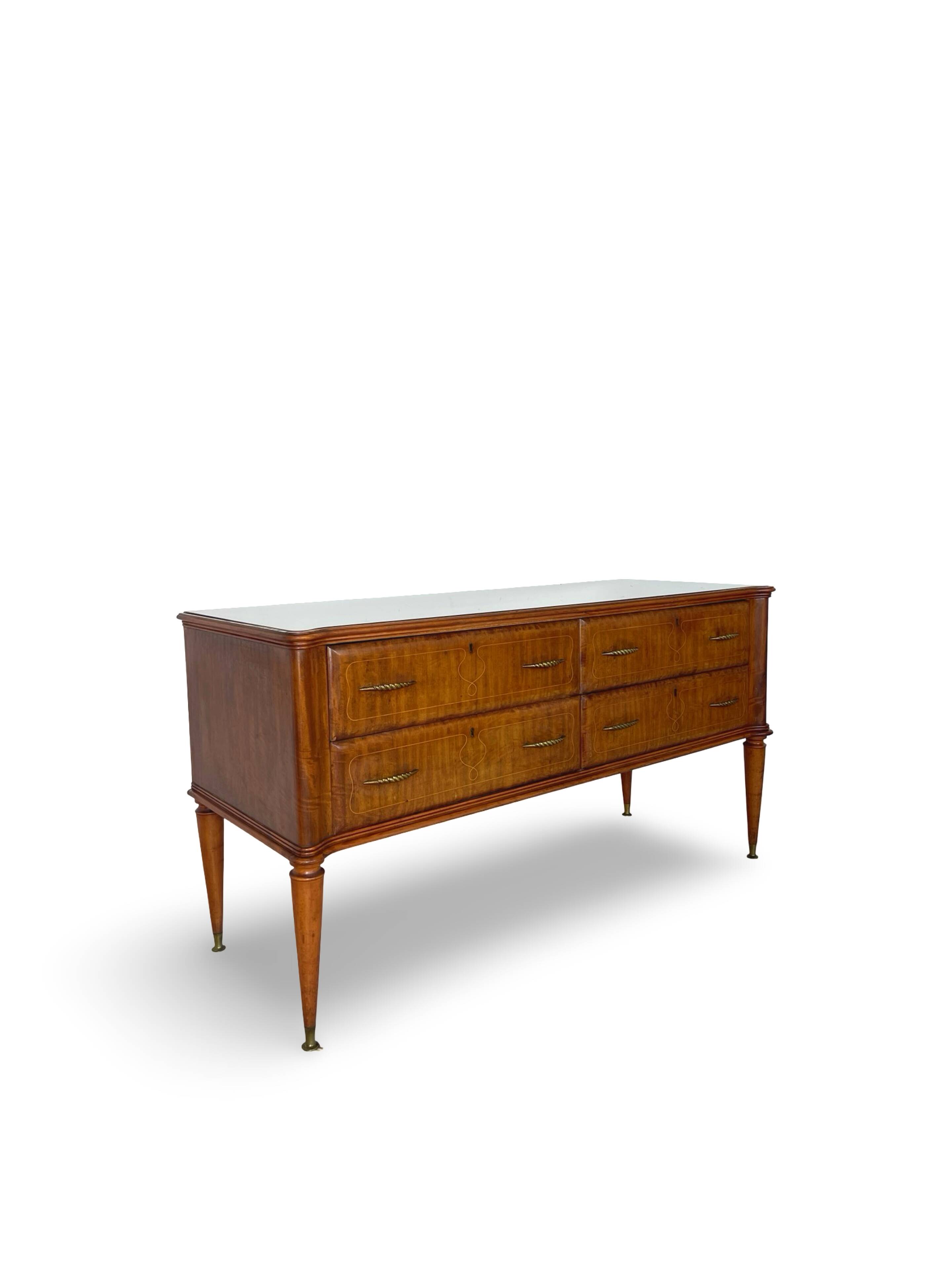 Une commode italienne vintage de style moderne du milieu du siècle