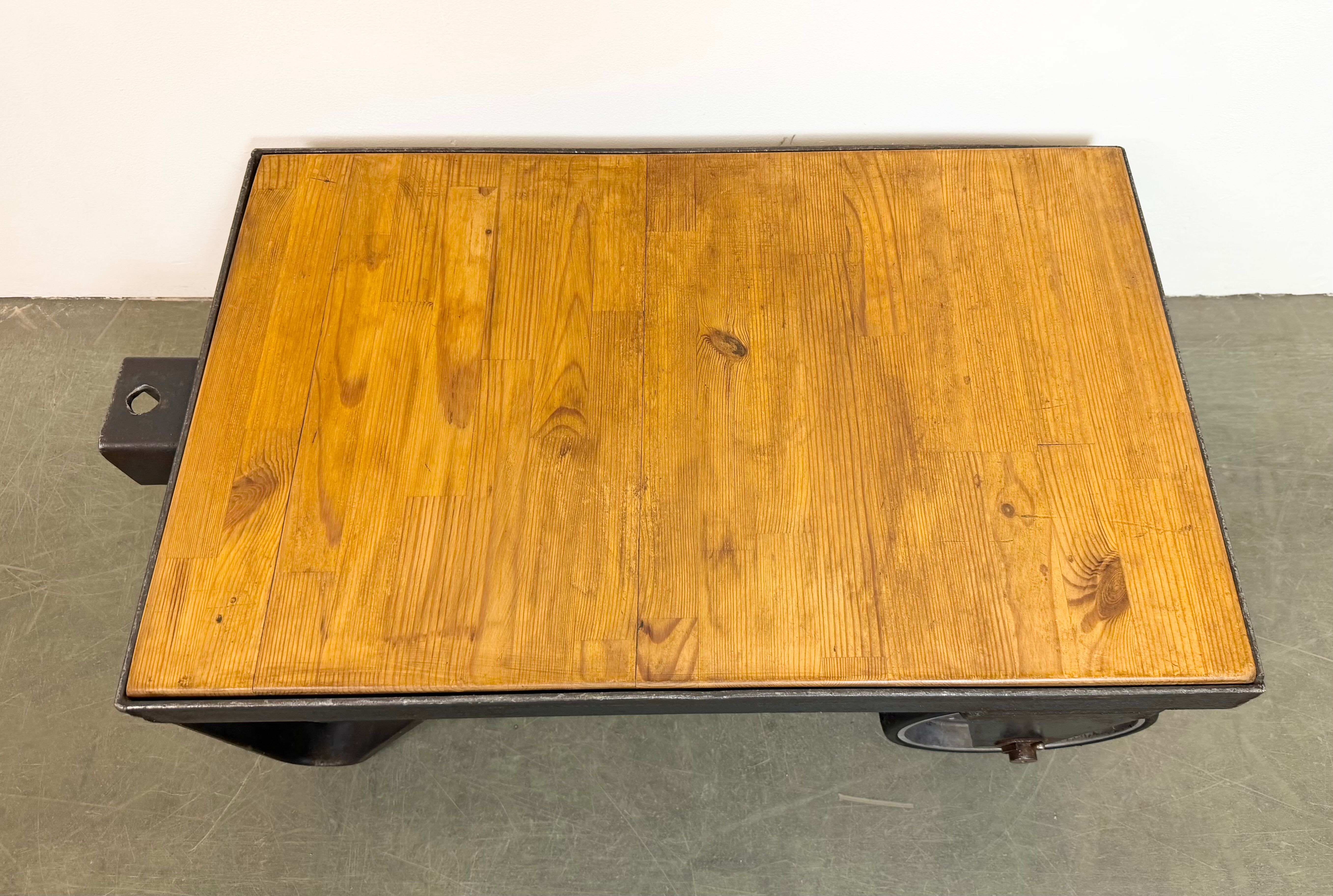 Black Industrial Coffee Table Cart, 1960s