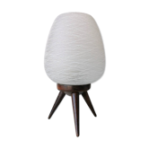 Danish vintage wooden tripod table lamp, 1970