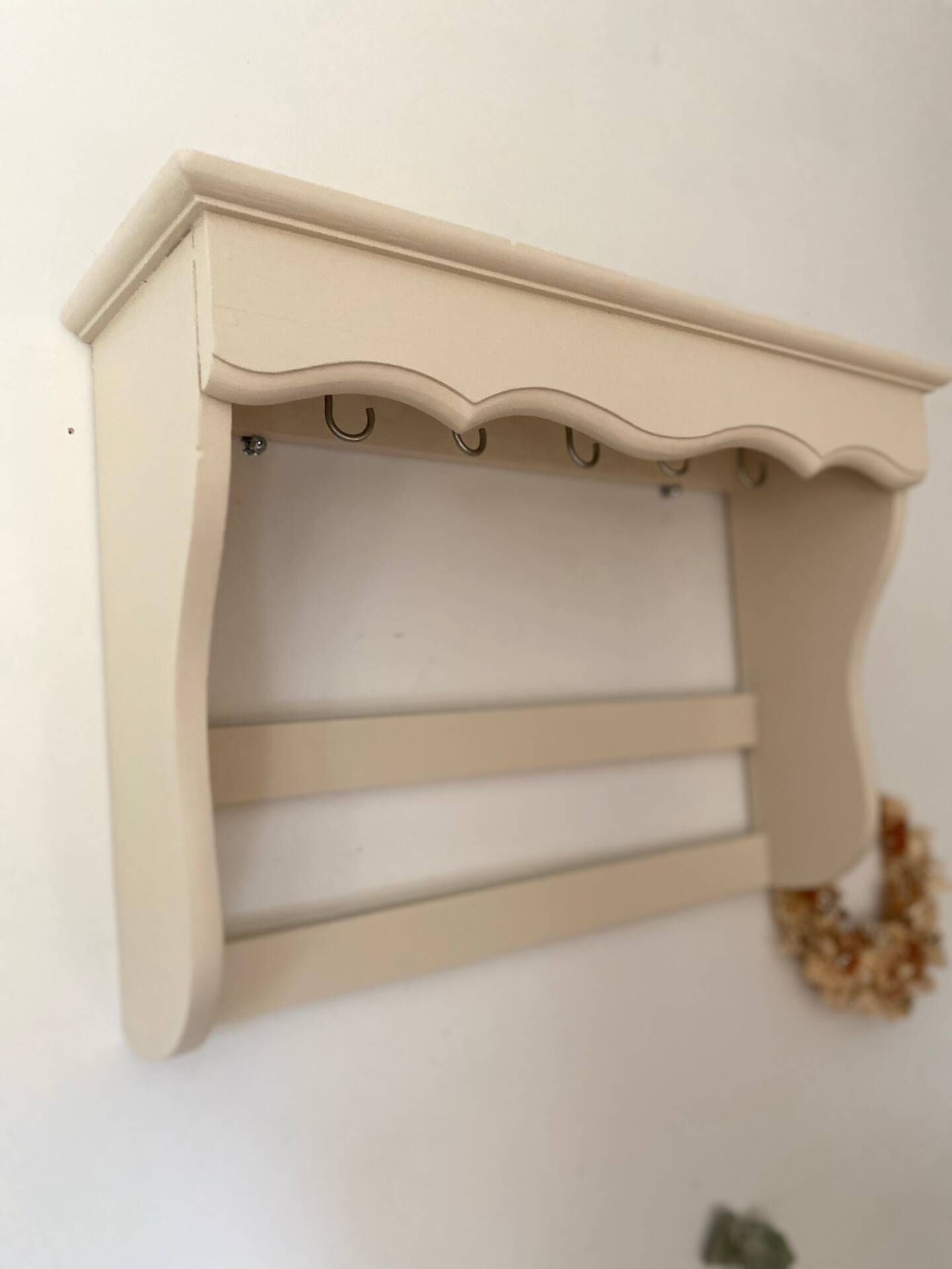 Antique wooden wall shelf