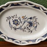 Oval earthenware dish from Nevers