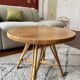 Round rattan coffee table top