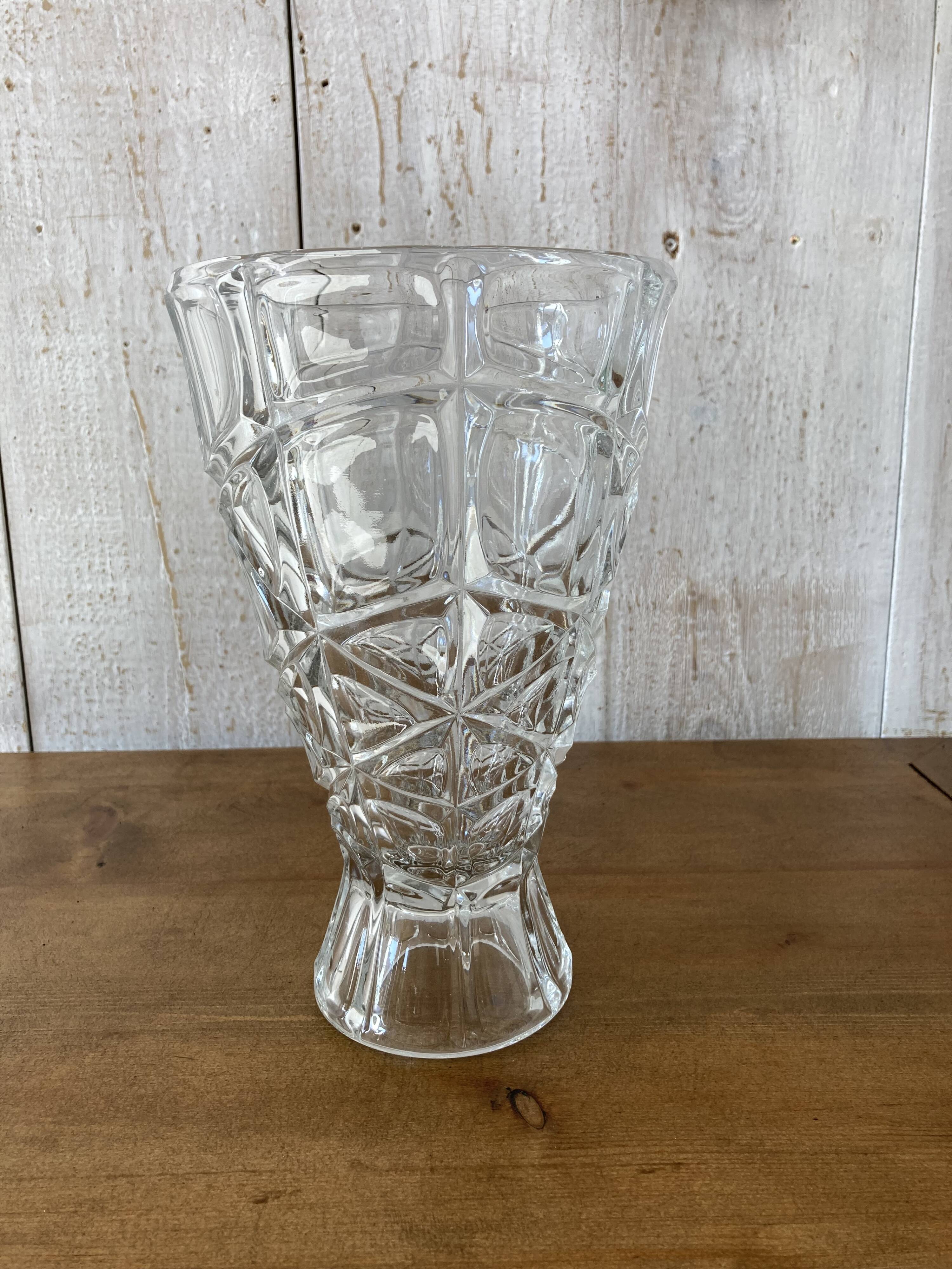 Cut crystal vase