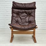 1970’s, Norwegian design, "Siesta" lounge chair by Ingmar Relling, leather, bentwood.