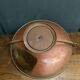 1930 copper bowl with Art Deco bronze handles