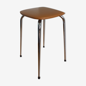 Skai stool and chrome metal