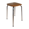 Tabouret skaï et métal chromé