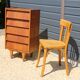Dark chest of drawers with 5 drawers from the 1950s
