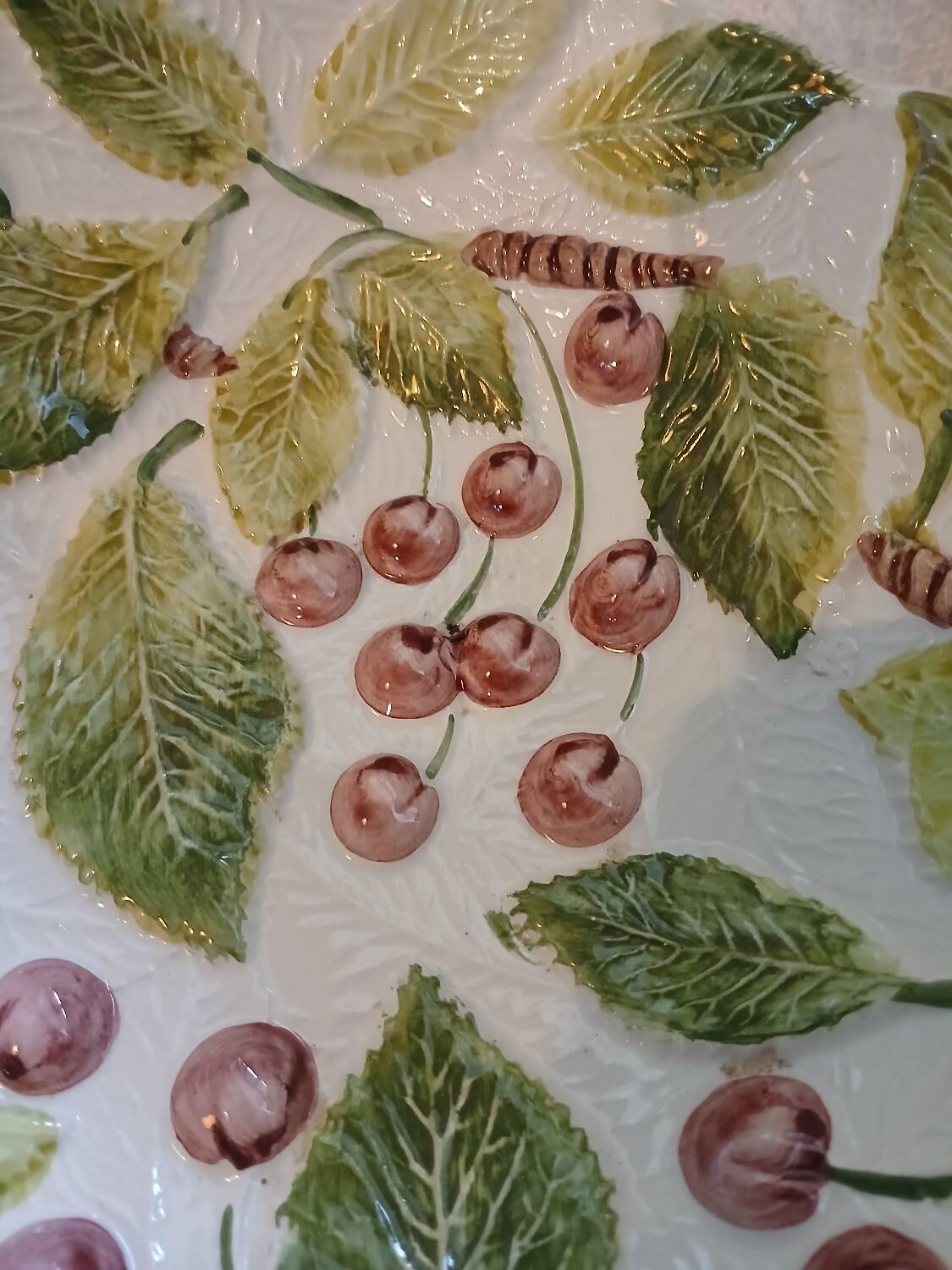 Antique fruit bowl in slip