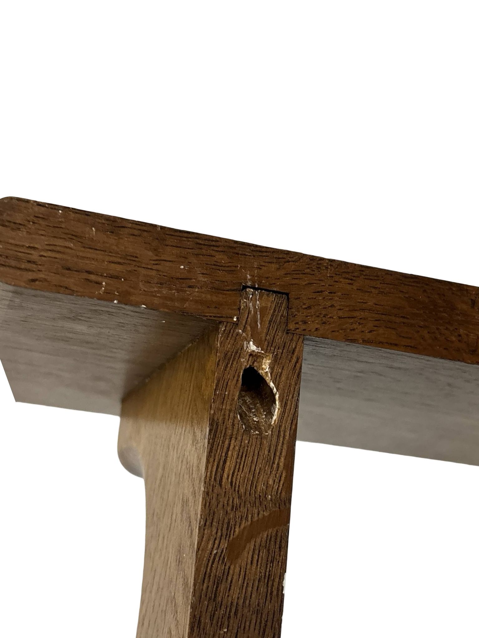 Vintage wooden wall shelve rack bookshelf in oak wood minimalist