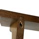 Vintage wooden wall shelve rack bookshelf in oak wood minimalist