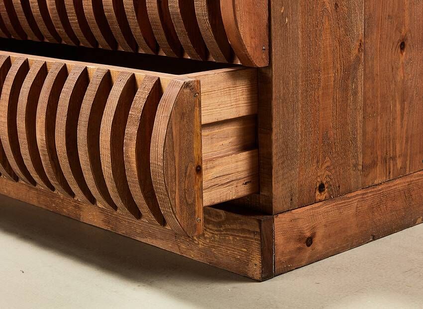 Mario Ceroli Chest of Drawers for Poltronova Italy 1970s