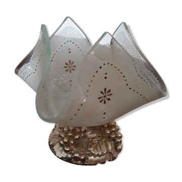 Coupe vintage en verre d’art « hammade vénitian j. i. co »