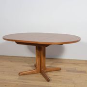 Mid-Century Round Teak Extendable Dining Table, United Kingdom, 1950s