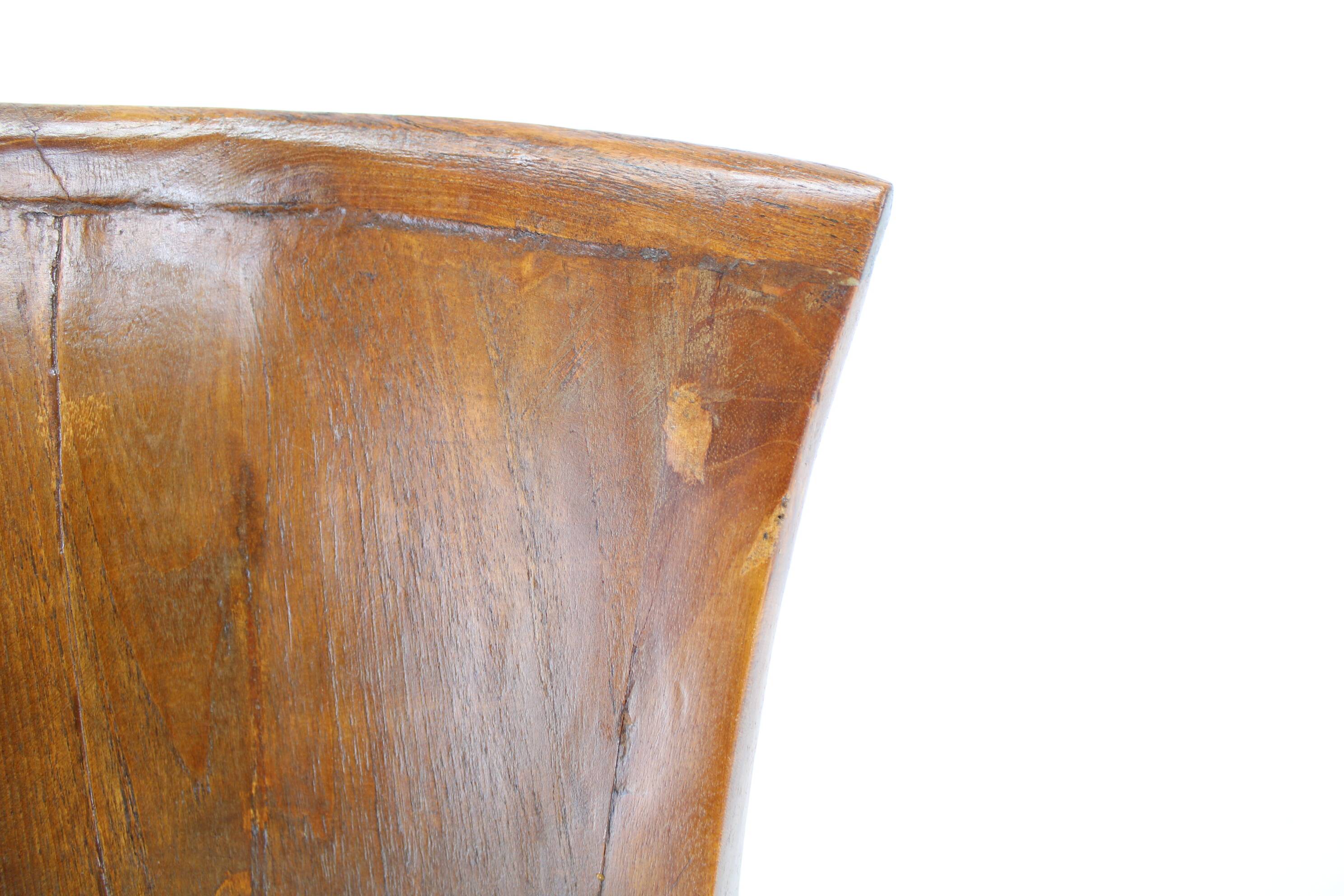 1980s Pair of Solid Teak Chairs, India