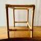 Vintage bamboo and smoked glass side table - end table
