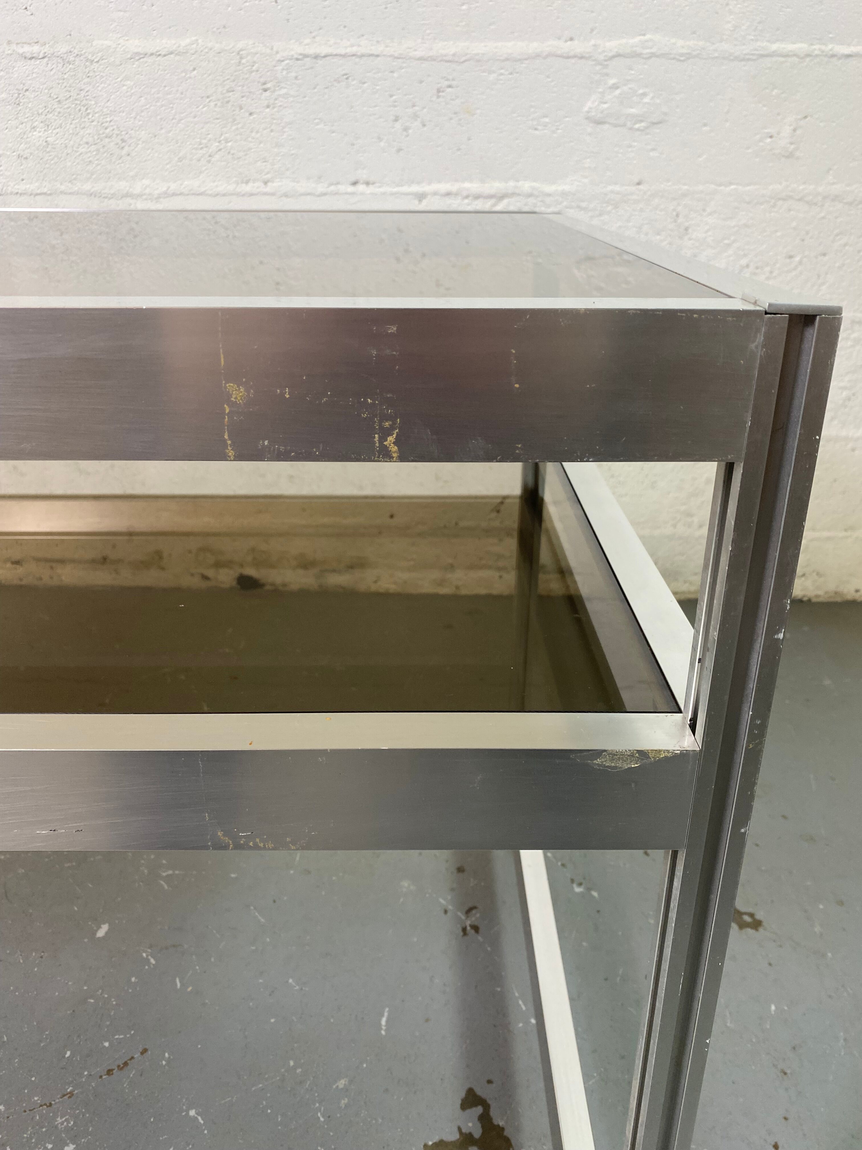 Aluminum and Glass Desk