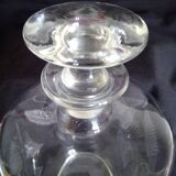 Carafe à spiritueux en cristal fin gravé motifs fougère