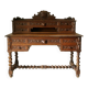 Counter desk and tiered stand in Neo-Renaissance oak