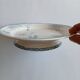 Shallow dish on a foot, iron earth, Creil and Montereau late 19th century