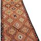 Turkish Handwoven Vintage Herki Kilim 86 cm x 303 cm