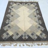 Tapis kilim röllakan suédois du milieu du siècle par brita svefors pour axeco 1960