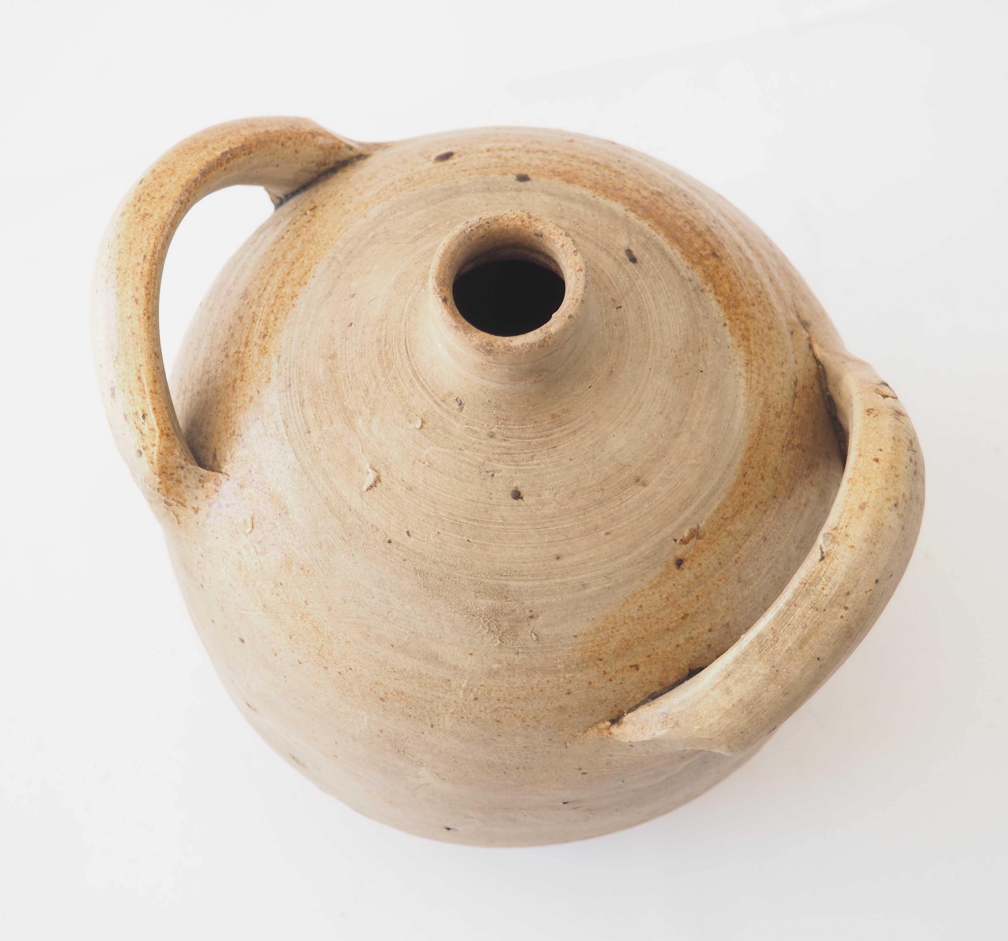 Terracotta gargoulette jar
