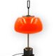 Oscar Torlasco, orange glass table / desk lamp, Prod. Lumi, 1960 ca.