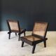 Low Modernist Folding Chairs by Pierre Jeanneret for Chandigarh, India, 1960s, Set of 2