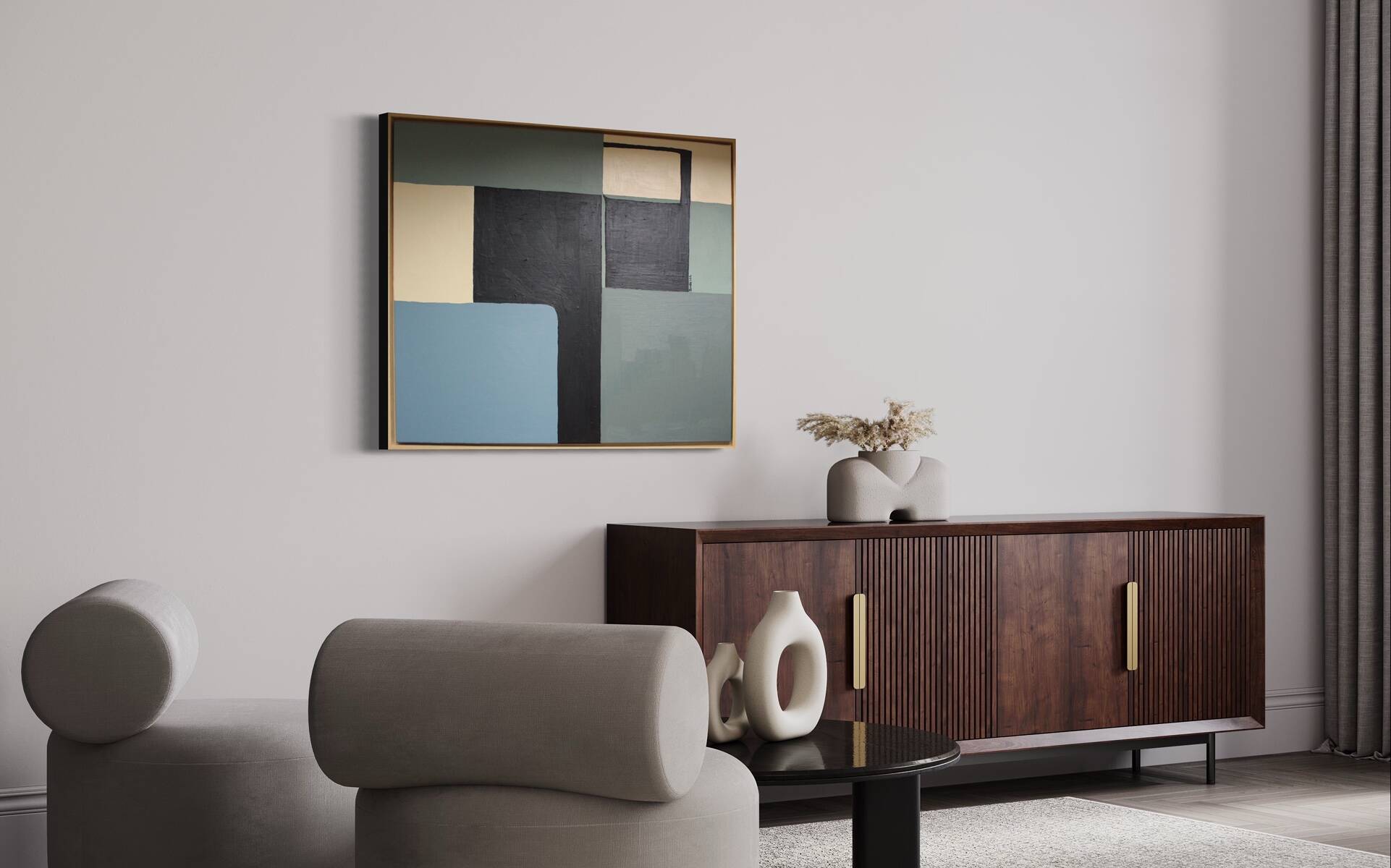 Original geometric painting