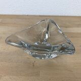 Empty ashtray trilobed crystal bag Daum