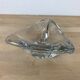 Empty ashtray trilobed crystal bag Daum