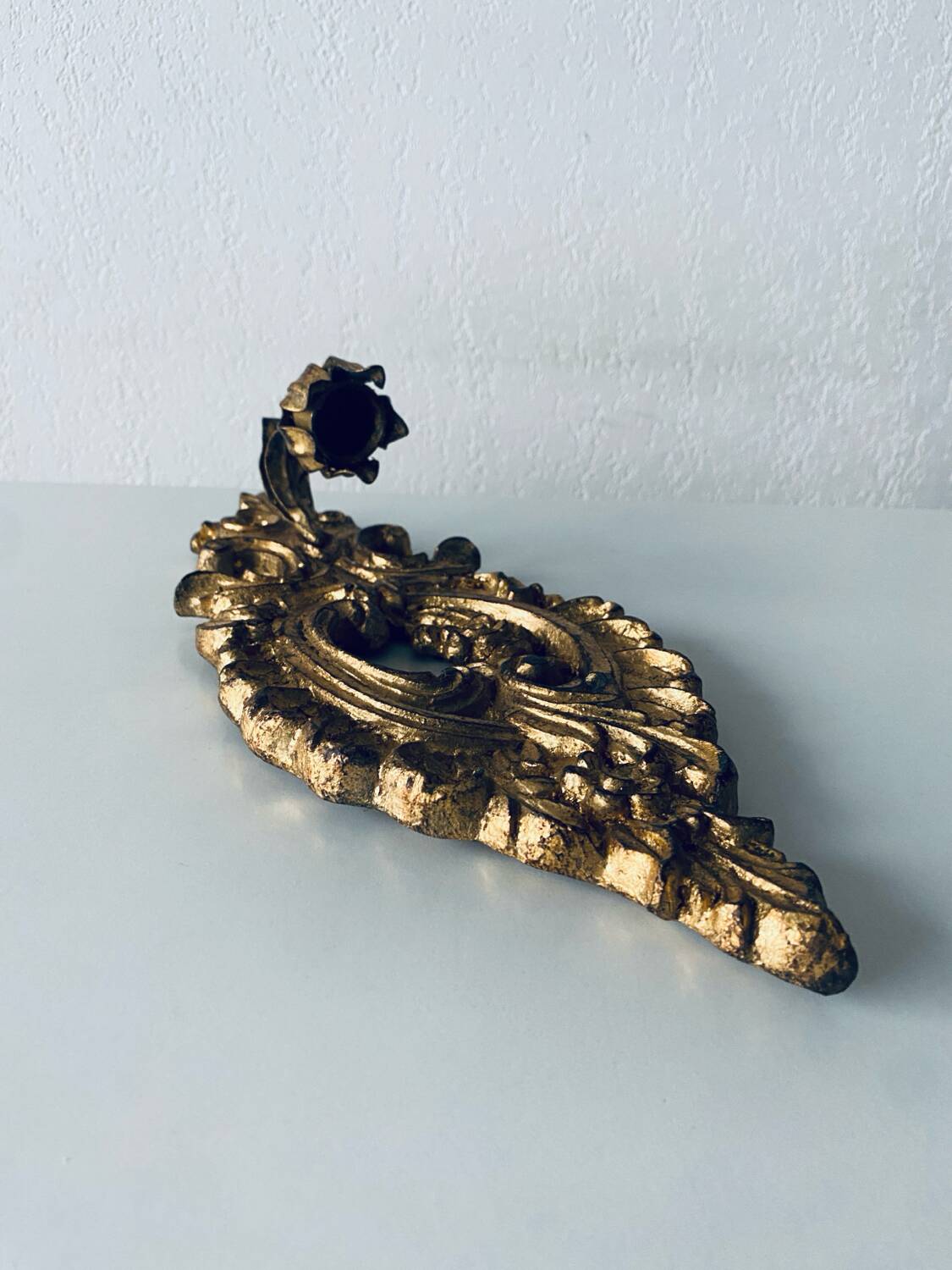 Gold wall candle holder