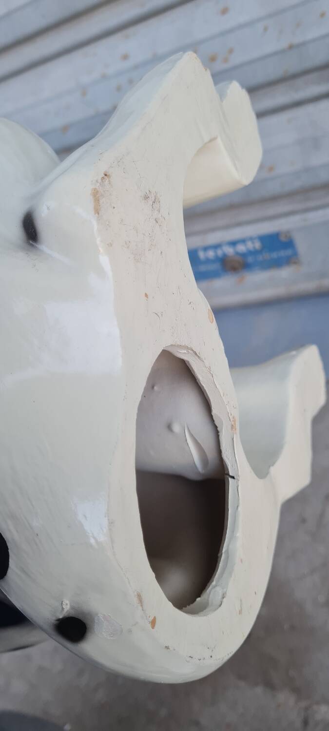 Dalmatian dog in earthenware from the 70s