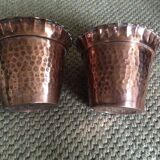 Paire de cache pots en cuivre