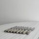 8 silver-plated metal knives, engraved handles with refined details.