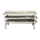 Old workbench, a piece of wooden and metal furniture.