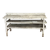 Old workbench, a piece of wooden and metal furniture.