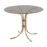 Tulip dining table and smoked glass 80's