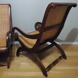 Deux fauteuils coloniaux planteurs
