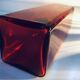 Vintage vase • red glass • 1970's