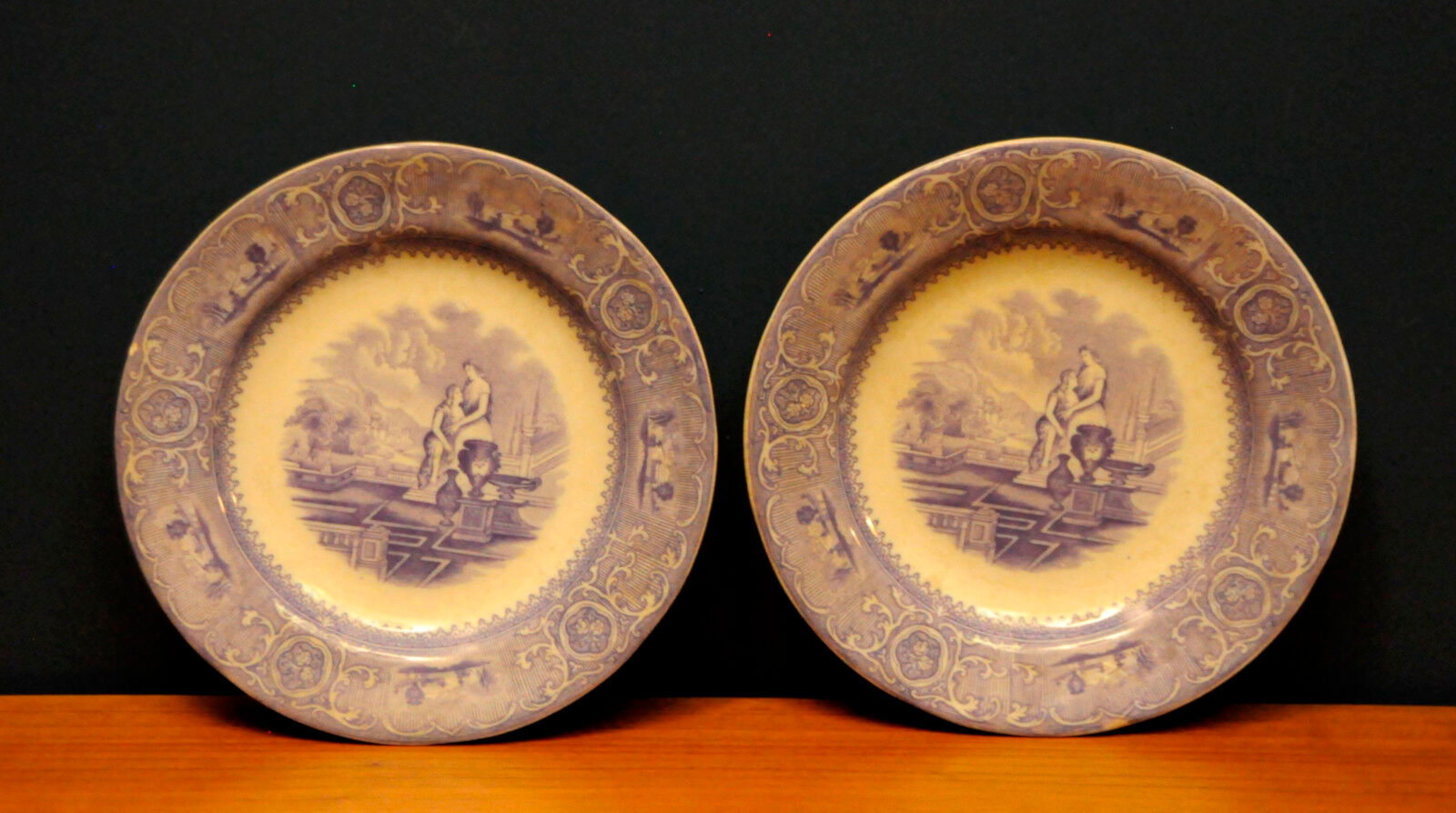 Plates Gustafsberg Porslin AB. Carrara series 1880