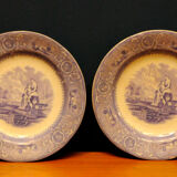 Plates Gustafsberg Porslin AB. Carrara series 1880