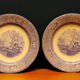 Plates Gustafsberg Porslin AB. Carrara series 1880