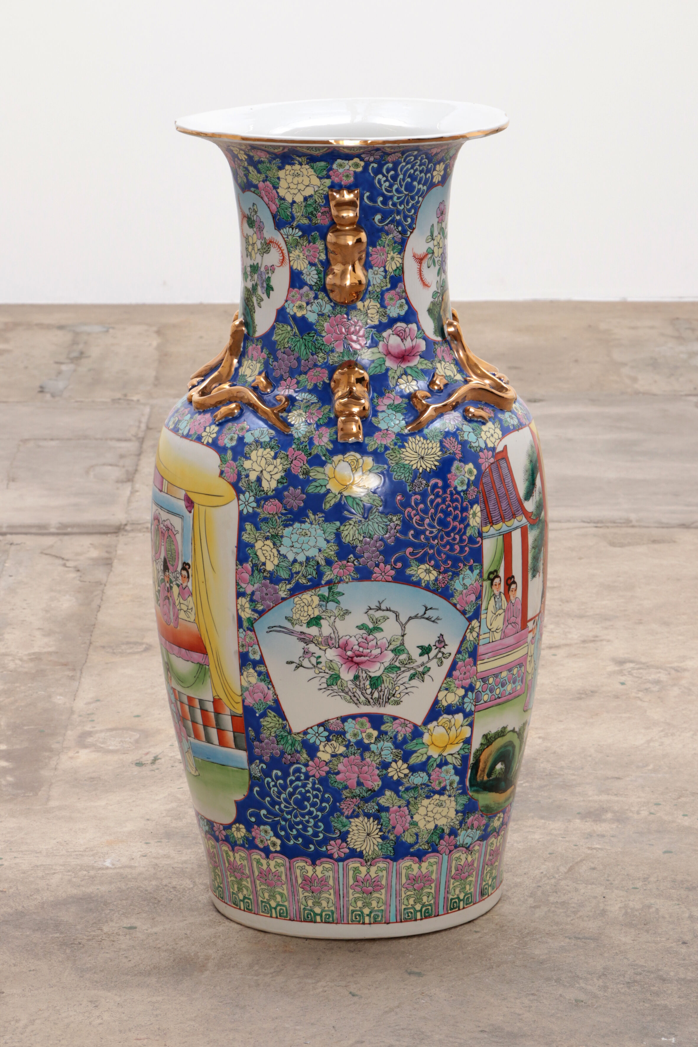 Old Chinese Ceramic Hand Painted Vase, 1920