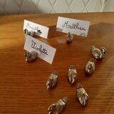 Set of 10 place-marked swans with names