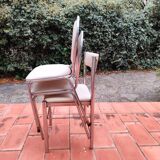 CIVIC Made in France Trio of vintage 1970s Medallion chairs